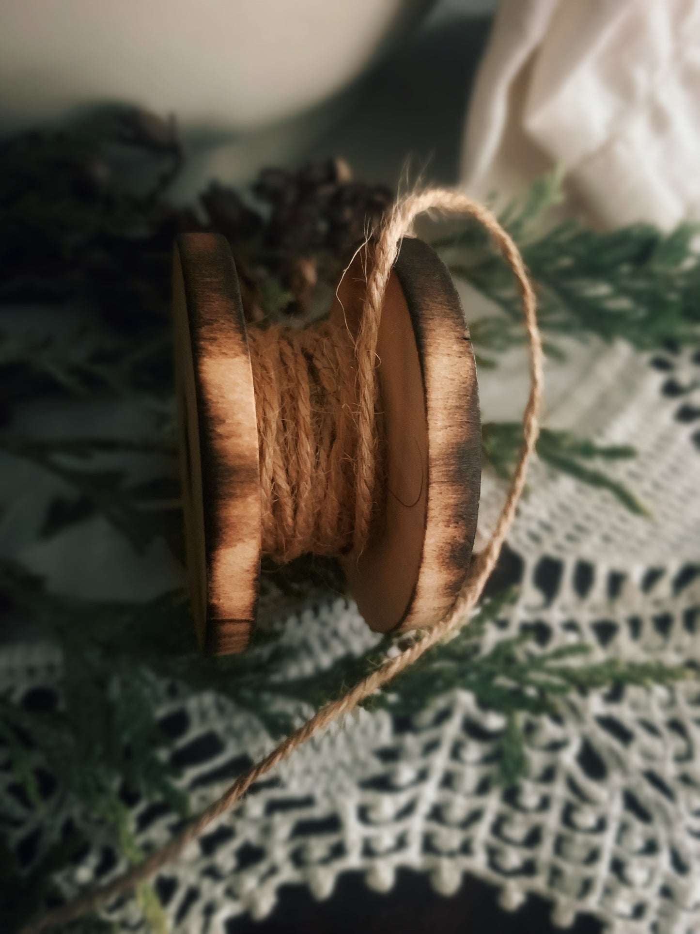 Spring Floral Wooden Spool
