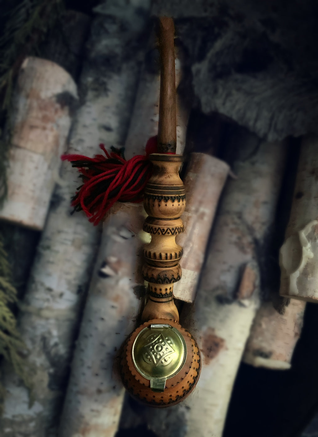 Traditional Nordic Folk Ritual Pipe