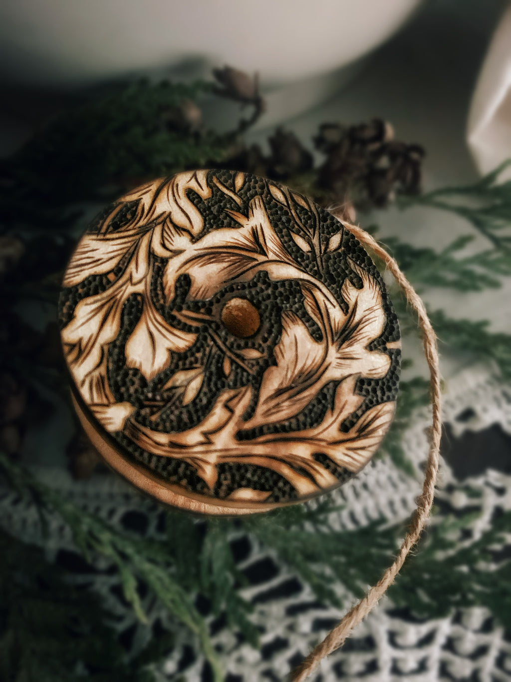 Acanthus Wooden Spool
