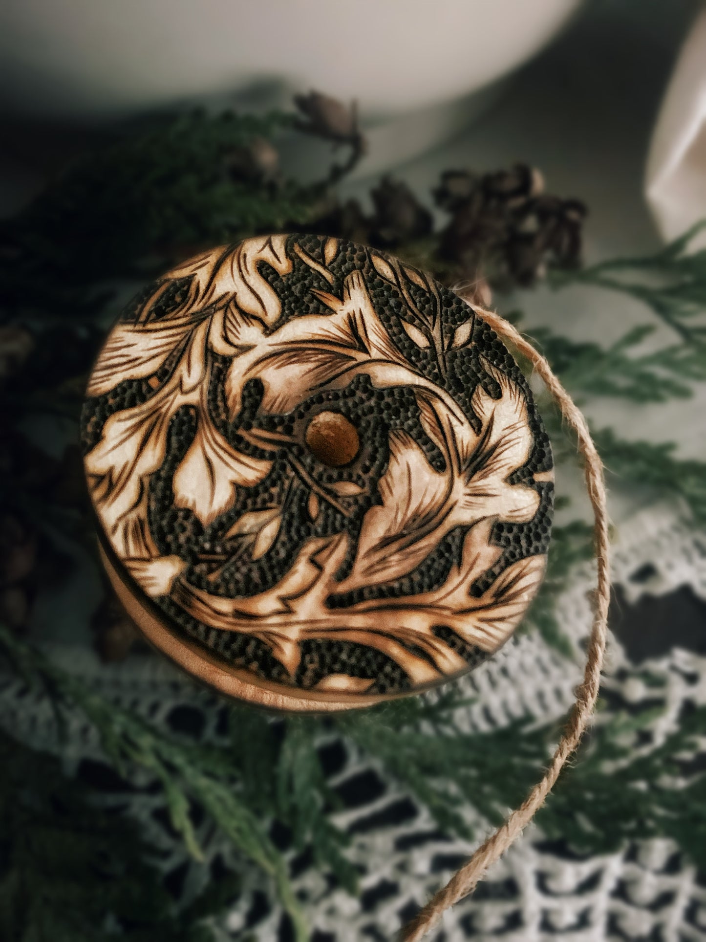 Acanthus Wooden Spool
