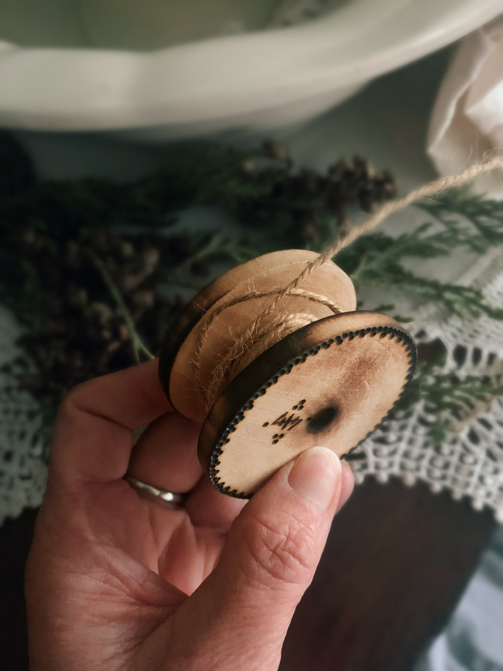 Acanthus Wooden Spool