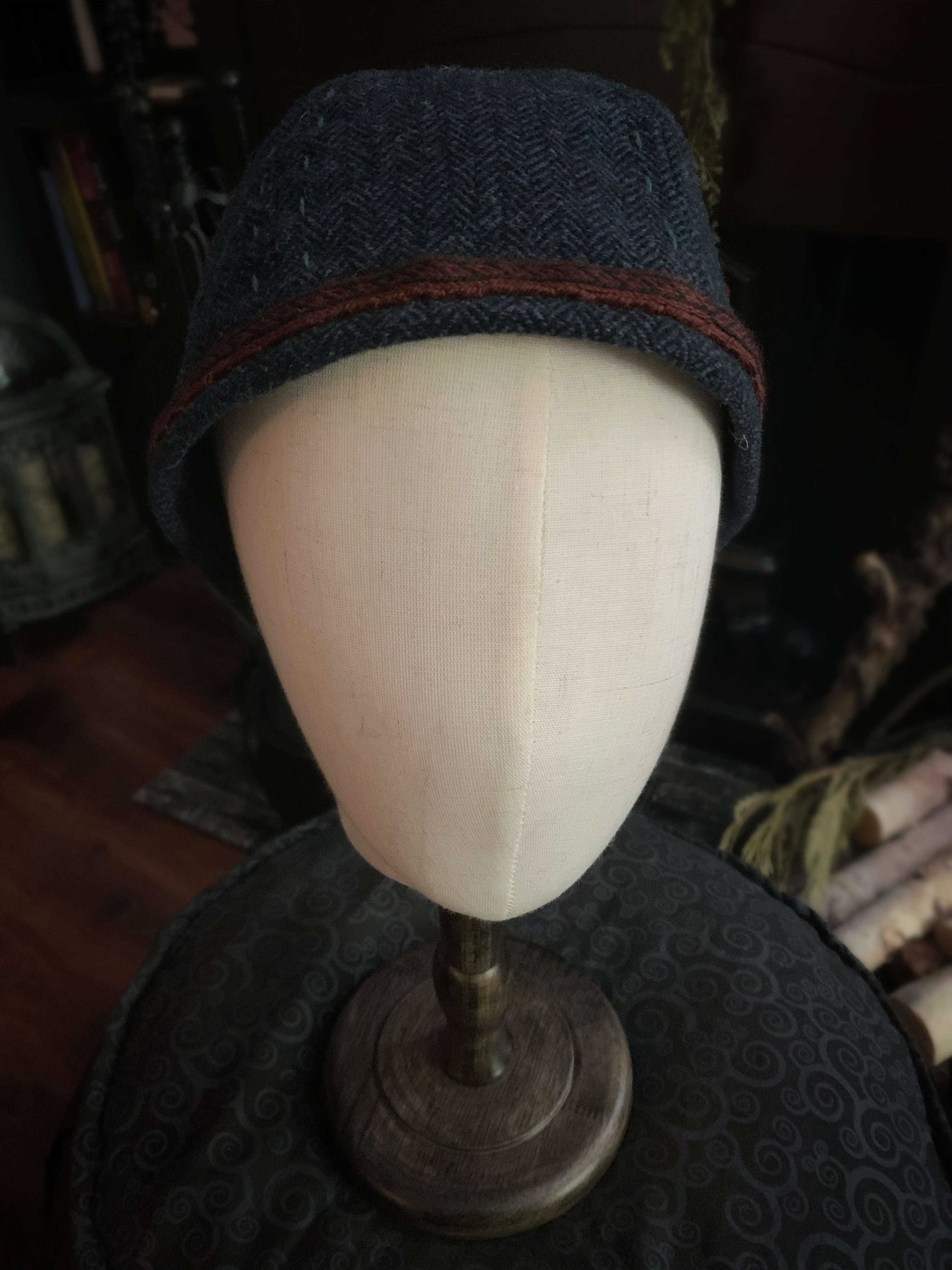 Wool Birka Viking Hat Blue