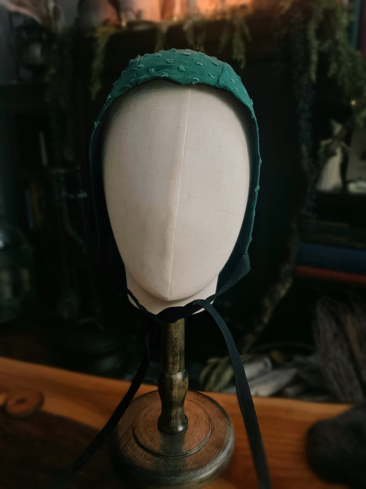 Swiss Dot Medieval Coif