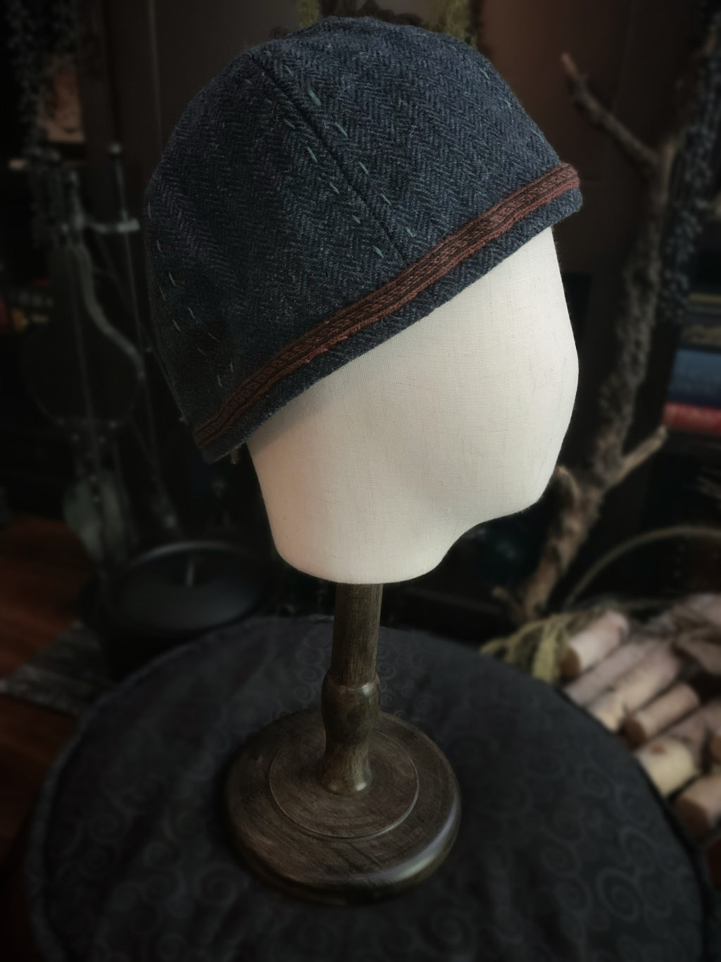 Wool Birka Viking Hat Blue