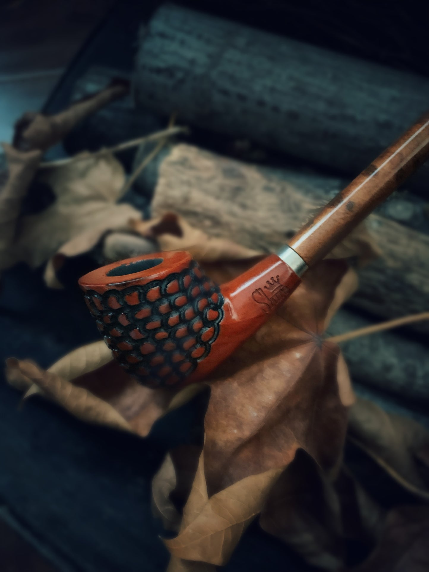 Dragon Scale Churchwarden Pipe