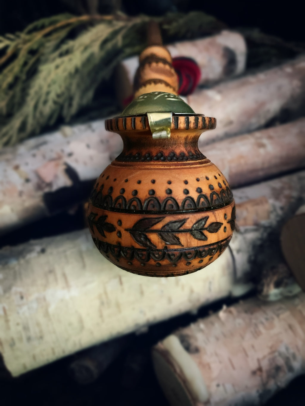 Traditional Nordic Folk Ritual Pipe