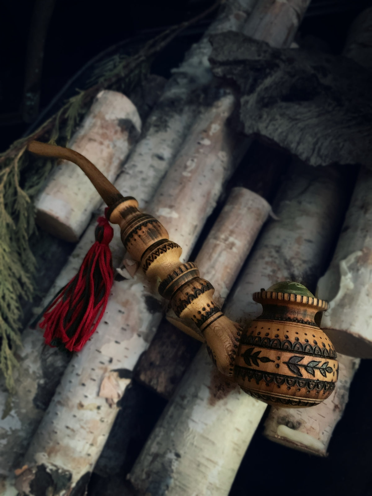 Traditional Nordic Folk Ritual Pipe