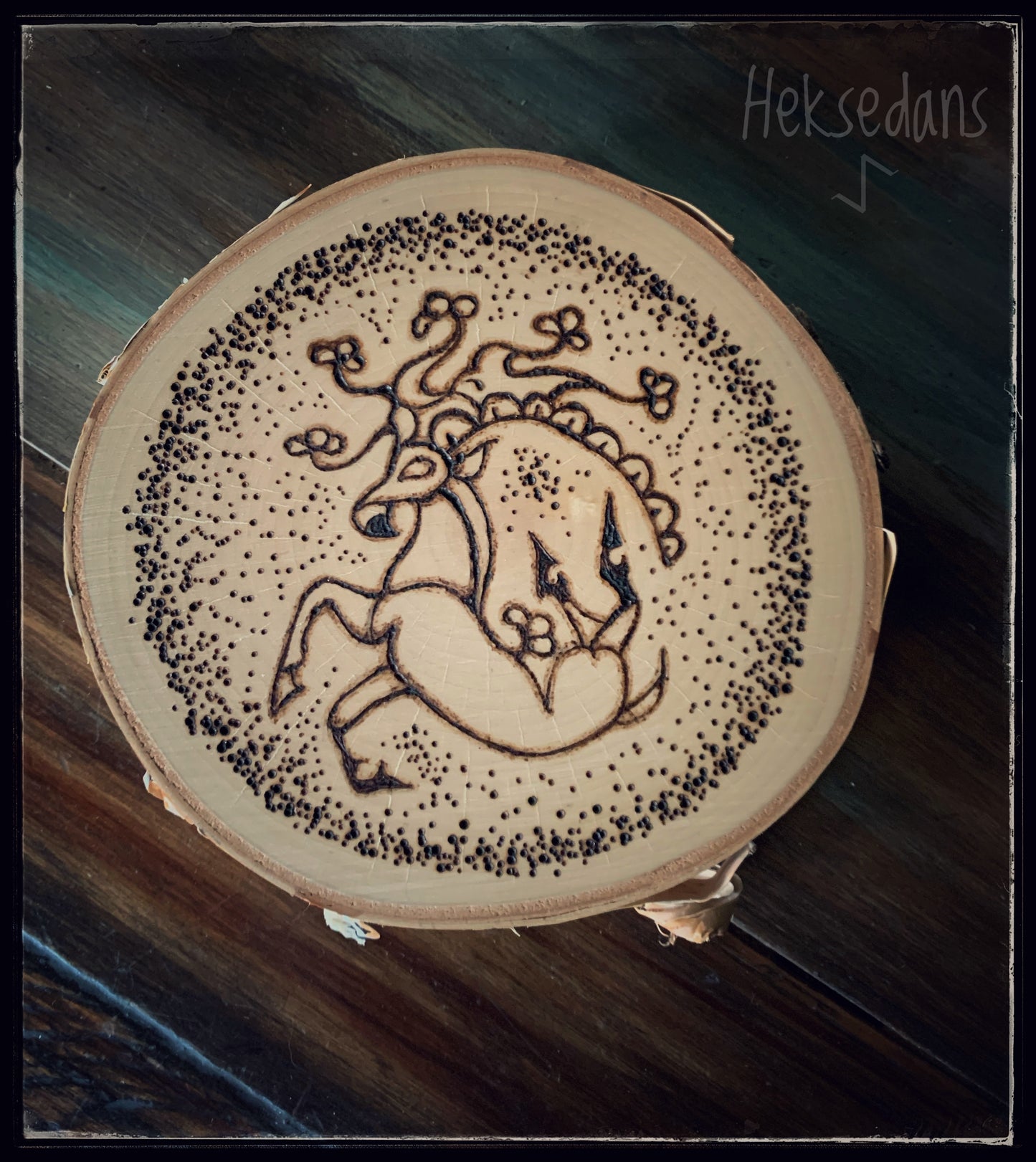 Siberian Ice Maiden Tattoo Pyrography