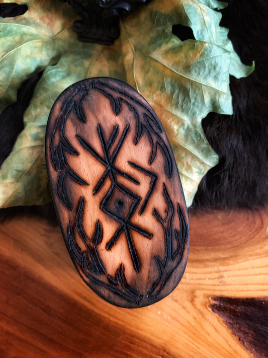 Beard Brush Hearth Bindrune