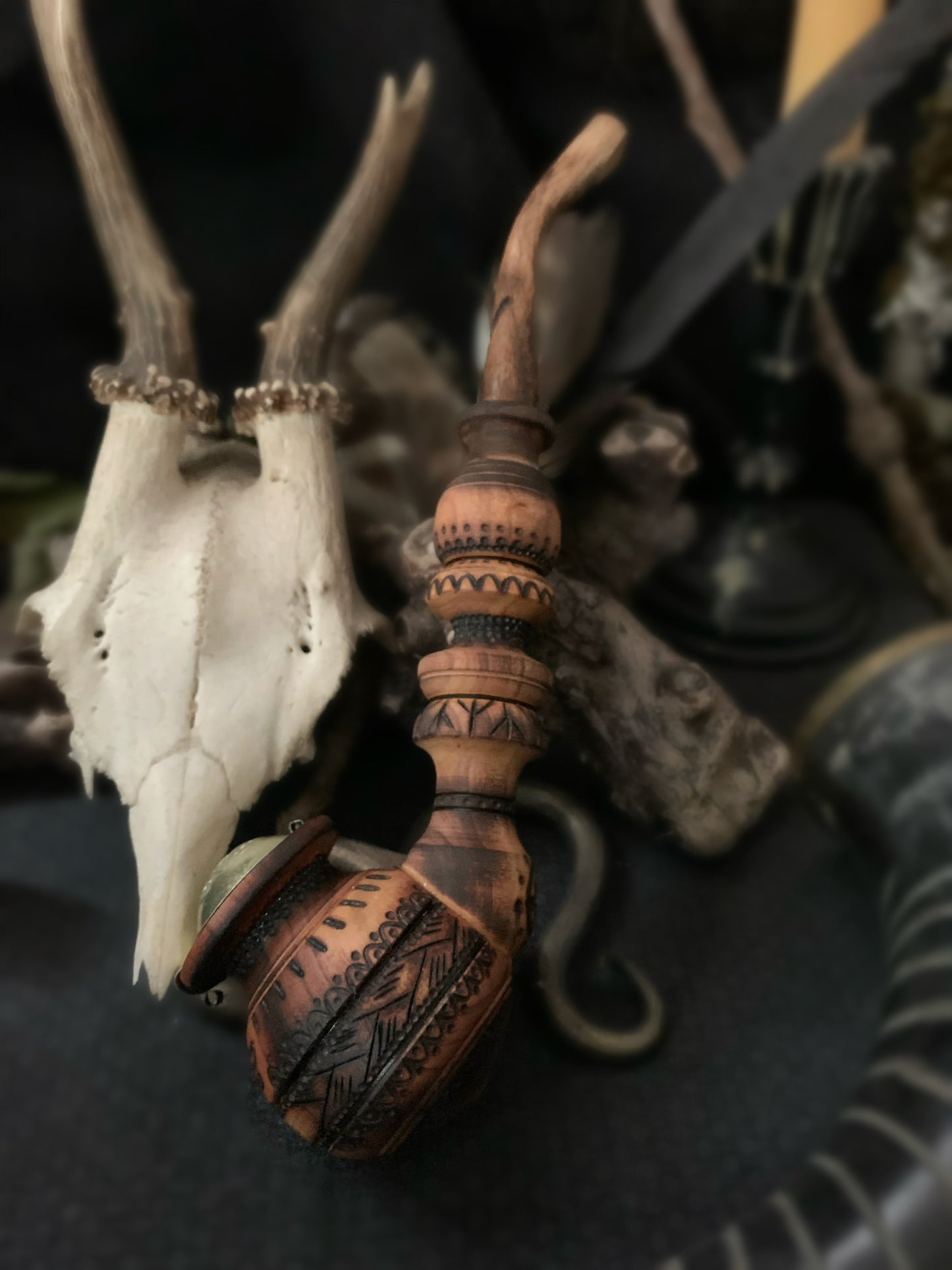 Viking Dragon Head Ritual Pipe