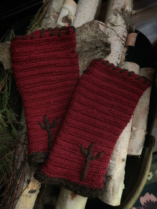 Algiz Rune Wrist Warmers