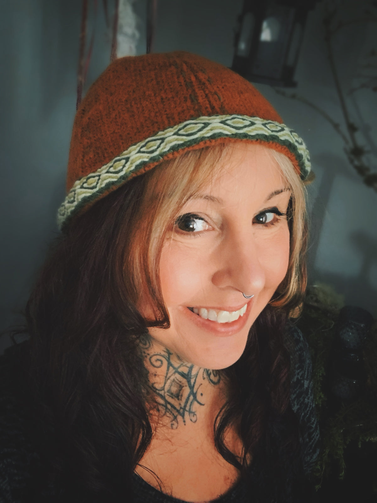 Wool Birka Viking Hat Rust Orange
