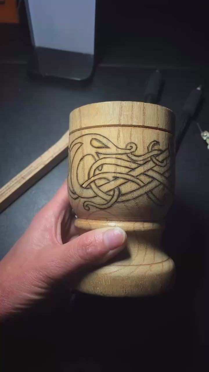 Urnes Wyrm Wood Mortar & Pestle